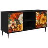 vidaXL TV-Schrank GENNEP 102 x 33 x 51 cm Schwarz Eichen-Optik