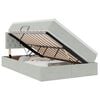 vidaXL LED-Speicherbett mit Matratze Hellgrau 120 x 190 cm Samt