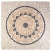 vidaXL Mosaikfliesen Sonnenblumenmuster Mehrfarbig 120 x 120 cm Marmor