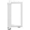 vidaXL Couchtischbeine T-Form 2 Stk. Wei&szlig; 38x25x(42-43) cm Stahl