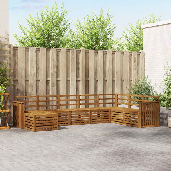 vidaXL Sofagarnituren 8 pcs Natur Massivholz Akazie