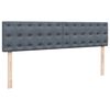 vidaXL Ottoman-Bett mit Matratze Dunkelgrau 200x200 cm Samt