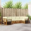 vidaXL Sofagarnituren 7 pcs Natur und Creme Massivholz Akazie