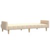 vidaXL Schlafsofa 2-Sitzer Creme Stoff