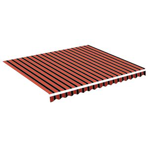 vidaXL Ersatzstoff f&uuml;r Markise Orange und Braun 400x350 cm Polyester