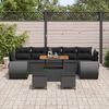vidaXL Gartensofa-set 10 pcs Schwarz Poly-Rattan