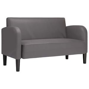 vidaXL Zweisitzer-Sofa Grau 110 cm Kunstleder