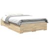 vidaXL Bettrahmen mit Schubladen Braun 120 x 200 cm Holzwerkstoff