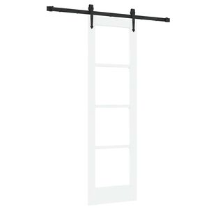 vidaXL Schiebet&uuml;r ORKDAL Wei&szlig; 61 x 198,5 cm Massivholz Kiefer und Glas
