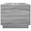 vidaXL Couchtisch mit LED-Leuchten Grau Sonoma 90x50x40 cm