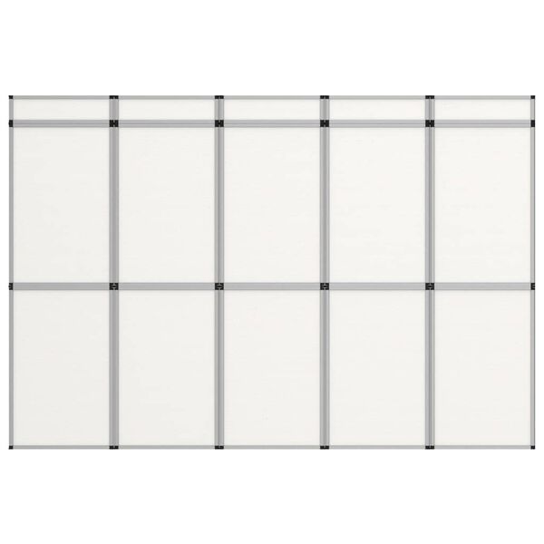 vidaXL 15-Panel Messewand Faltdisplay 302&times;200 cm Wei&szlig;
