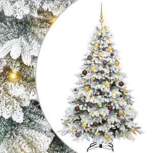 vidaXL K&uuml;nstlicher Weihnachtsbaum mit 300 LEDs Wei&szlig; 180 cm PE und PVC