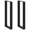 vidaXL Bartischbeine U-Form 2 Stk. Schwarz 40x(100-101) cm Stahl