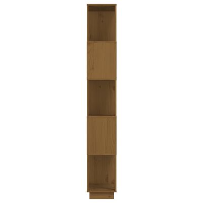 vidaXL Bücherregal/Raumteiler Honigbraun 80x25x163,5 cm Massivholz