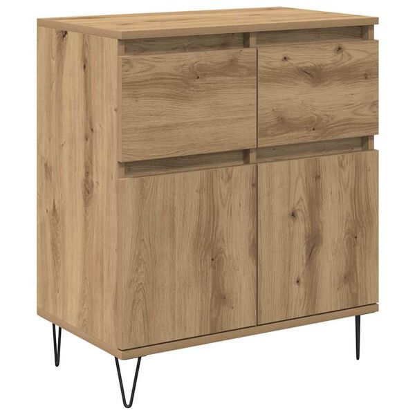 vidaXL Sideboard Artisan-Eiche 60 x 35 x 70 cm Verbundholz und Eisen