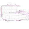vidaXL Boxspringbett mit Matratze Hellgrau 200 x 200 cm Stoff