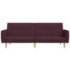 vidaXL Schlafsofa 2-Sitzer mit Fu&szlig;hocker Lila Stoff