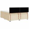 vidaXL Boxspringbett mit Matratze Creme 180x200 cm Stoff