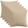 vidaXL Kissenbezug 6 stk. HEERLEN Taupe 40 x 40 cm Cord