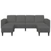 vidaXL Sofa mit Kissen Dunkelgrau 250 x 188 x 76 cm Cordstoff