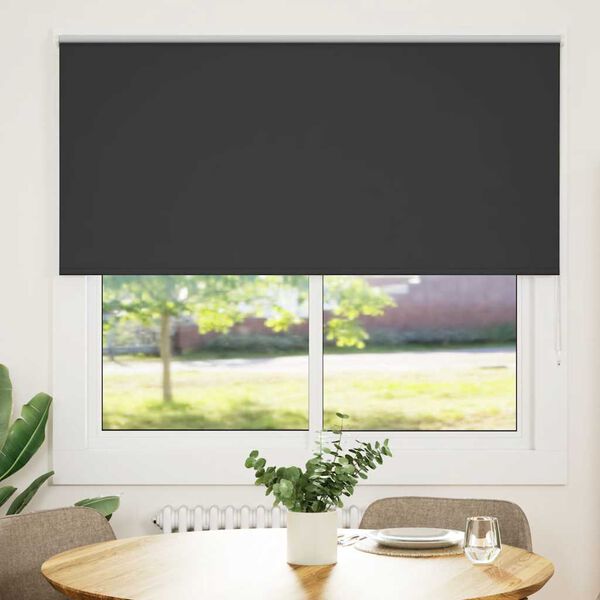 vidaXL Verdunkelungsrollo Schwarz 145x175 cm Stoffbreite 141,6 cm