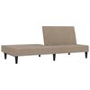 vidaXL Schlafsofa 2-Sitzer mit Hocker Taupe Mikrofasergewebe
