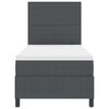 vidaXL Boxspringbett Dunkelgrau und Wei&szlig; 100 x 200 cm Cordstoff