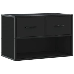 vidaXL TV-Schrank Schwarz 60x31x39,5 cm Holzwerkstoff und Metall