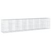 vidaXL Gabione mit Deckel 700x100x150 cm Verzinktes Eisen