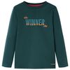 Kinder-Langarmshirt Dunkelgr&uuml;n 116