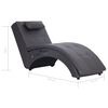 vidaXL Massage Chaiselongue mit Kissen Grau Kunstleder