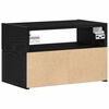 vidaXL Wand-Nachttische 2 Stk. Schwarz 45x26x28,5 cm