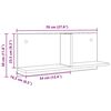 vidaXL Wandschrank 70x16,5x30 cm Artisan-Eiche Holzwerkstoff