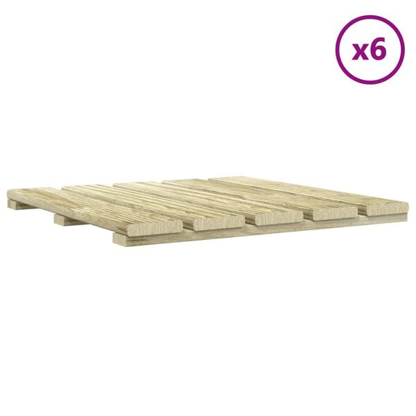 vidaXL Terrassenfliese 6 pcs Gr&uuml;n 50 x 50 cm