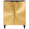 vidaXL Sideboard Schwarz und Gold 60 x 33 x 75 cm massives Mangoholz