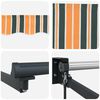 vidaXL Markise Gestreift Grün und Gelb 3 x 2,5 m Polyester und Metall