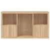 vidaXL Sideboard mit LED-Leuchten Sonoma-Eiche 181,5x37x100 cm