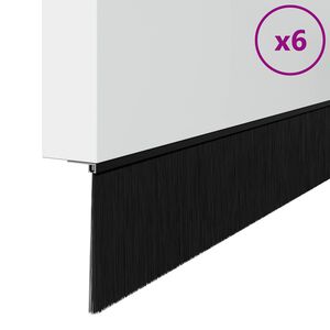 vidaXL Aufsteck T&uuml;rb&uuml;rstendichtungen 6 Stk. 100 cm Aluminiumlegierung