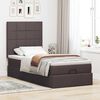 vidaXL Ottoman-Bett mit Matratze Dunkelbraun 90x200 cm Stoff