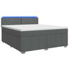 vidaXL Boxspringbett mit Matratze Dunkelgrau 160 x 200 cm Stoff
