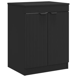 vidaXL Badezimmerschrank Schwarz 54 x 41 x 70 cm Holzwerkstoff