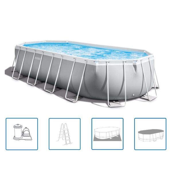 Intex Pool-Set Prism Frame Oval 610x305x122 cm 26798GN