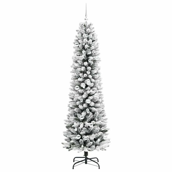 vidaXL K&uuml;nstlicher Weihnachtsbaum mit 300 LEDs mit St&auml;nder Wei&szlig; 210 cm