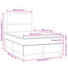 vidaXL Boxspringbett mit Matratze & LED Rosa 120x190 cm Samt
