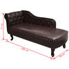 Recamiere Chaiselongue Chesterfield braun