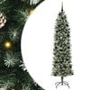 vidaXL K&uuml;nstlicher schlanker Weihnachtsbaum Gr&uuml;n und Wei&szlig; 240 cm
