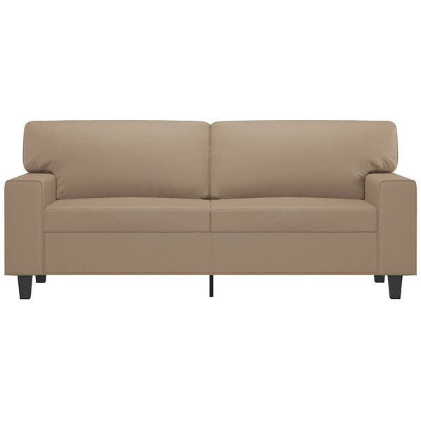 vidaXL 2-Sitzer-Sofa Cappuccino-Braun 140 cm Kunstleder