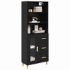 vidaXL Highboard Schwarz Eichen-Optik 69,5 x 32,5 x 180 cm