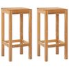 vidaXL Barhocker 2 pcs Braun Massivholz Teak