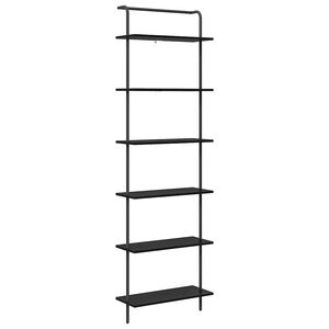 vidaXL B&uuml;cherregal Schwarz Eichen-Optik 60 x 24 x 203 cm Holzwerkstoff